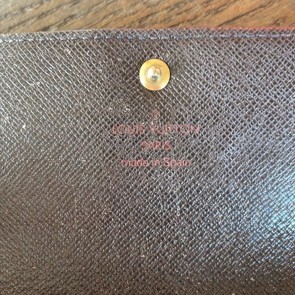 Vintage Louis Vuitton Damier Sarah long wallet & dust cover‎ EVC
